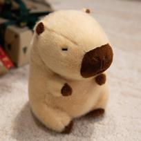 Cute luminous capybara doll plush toy luminous kapibara doll children's company soothing doll 25cm（0.18kg） brown