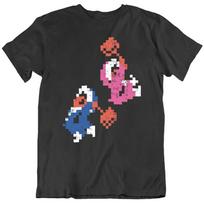 Ice Climbers Video Game Retro Fan Distressed  T Shirt 4XL pink