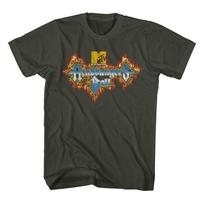 MTV Headbangers Ball Ugnies Logotipo Dūmų Marškinėliai L brown