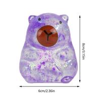 Squeeze Toys Cartoon Capybara Decompressions Toy Soft Glitter Gummy Fidget Toys Pinching Stress Relief Tool Anti Stress Squeeze (As shown-21720)- white
