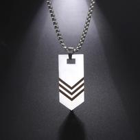 My Shape Madingi strėlytės pakabukai karoliai vyrams Paprasti geometriniai nerūdijančio plieno karoliai Choker dėžutės grandinėlė Punk vyriški papuošalai gray