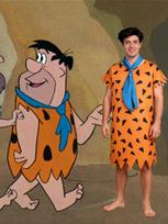 2 dalių rinkinys Helovino tematikos vakarėliams ir Cosplay kostiumams su Fredo Flintstouno parašo kostiumu, skalbiamas rankomis, tinkantis Cosplay renginiams XL beige