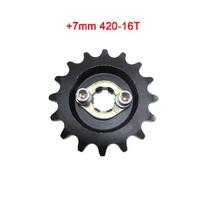 STONEDER Offset Front Sprocket +7mm 420-14T 15T 16T 17T For Zongshen ZS190 Daytona Anima 190cc 212cc Engine 7mm 420 16T gray