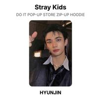 Stray Kids DO IT POP-UP STORE ZIP-UP HOODIE Official Photocard HYUNJIN brown