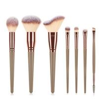 7/15Pcs Makeup Brushes Face Eyes Make Up Brush Eyelash Eyeshadow Eyebrow Eyeliner Foundation Powder Blush Highlight Lips Brush beige