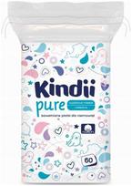 Kindii Pure medvilniniai vatos diskeliai kūdikiams, 60 vnt., 9 × 11 cm