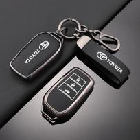 Odinis automobilio raktų dėklas dangtelis Toyota RAV4 Crown Hilux Fortuner Yaris Prius Corolla Camry Land Cruiser Avensis Verso Prado RI6 black