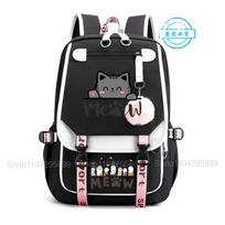 Death Note Rucksack Anime Mochila Learner School Book Bags Trip USB Port Black Tote Laptop Boys Gift Perfect for On the Go Lifestyles 16 inches black