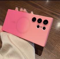 Applicable Liquid Silicone Gradient Magnetic Case for Samsung S26 Ultra/S25 - Full Coverage, New Model 34A57. Samsung A55 pink