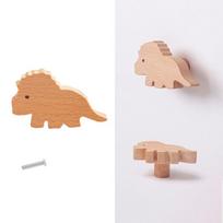 Dinozaurų medinės durų rankenos, spintelių stalčių rankenėlės, vaiko kambarys Style 4
