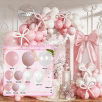 Bow Balloons Balloon Garland Kit Mixed Color Assorted Balloon Set  Celebration Decor A white