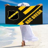 NAC Breda Print Beach Towel, Large Soft Quick Dry Towel for Beach Camping Swimming 70cmx140cm(27x55inch) black
