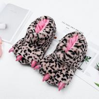 Šiltos žiemos šiltos minkštos vidaus grindų šlepetės Kūrybingos gyvūnų šlepetės Unisex Juokingi animaciniai filmukai Dinozaurų nagų pliušinės skaidrės vaikams 44 gray