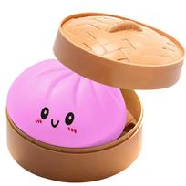 Push Bubble Colorful Dumpling Squishes Stress With Steamer Cute Anxiety Toy Soft Decompression Dough For Adults Prospector