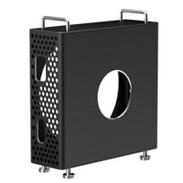 Aluminum Desktop Stand Case Mac Mini M4 Pro - Black Metal Protective Enclosure MacBook Air Mac mini M4 / M4 Pro
