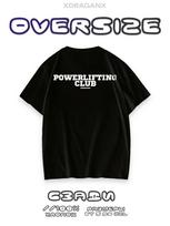Oversized T-Shirt ''Powerlifting'' M black