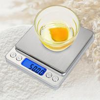 1 vnt. Skaitmeninės virtuvinės svarstyklės, Nerūdijančio plieno maisto svarstyklės, Didelio tikslumo svėrimas nuo 0,1 g iki 6,61 svaro, Kepimo svarstyklės su LCD ekranu, Svarstyklės namų gamybai, Juvelyrinės svarstyklės gray