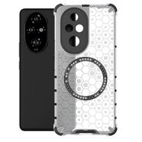 For Huawei Honor 200 Pro 5g Magnetic Ring Back Cover Phone Case Magsafe Ring Wireless Charge Lens Protect Shockproof Coupe Cases For Honor 200 Pro gryna