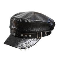 Multifunctional vintage Styles Beret Cap Premium PU Leather Cap Suitable For Concerts Parties Everyday Styling juoda