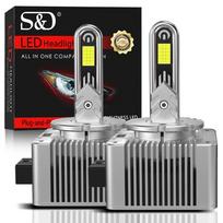 2 vnt. 60000 Lm D3S LED priekinių žibintų lemputės D1S D1R D2S D2R D3S D3R D4S D4R Turbo LED CSP šviesos BMW Benz Volvo žibintui Canbus 120W priekinis žibintas 6500K D1S/D1R gray