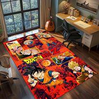 Dragon Ball Goku Anime kilimas Didelis kilimas Neslystantis plaunamas grindų kilimėlis Žaidėjo kambarys Miegamasis Namų dekoras -QJY 60x90cm red