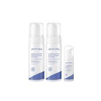 AESTURA NEW Atobarrier 365 Gentle Foaming Cleanser Bubble Cleanser Ceramide Panthenol Low pH Skin Barrier Care Set 150ml x2 + 50ml white
