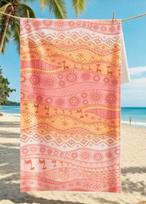 Bohemian Ethnic Beach Towel, Microfiber Large Sand Free Quick Dry, Lightweight, for Teens & Adults Towels Beach Towel 90X180cm  &1pc beige