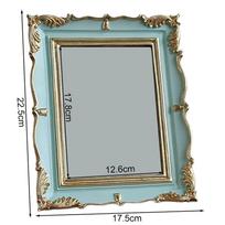 Decorative Photo Frame Green Resin Photo Frame Multiple Display Options Easy Photo Insertion For Framed Prints gray