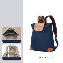 Ladies Anti-theft Backpack Casual Travel Bag Water-repellent Nyl Fabric tamsiai mėlyna spalva