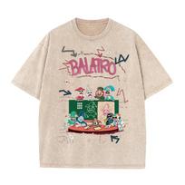2026 Joker Clown Poker Card Table Graphic Beige Acid Washed T Shirt Retro Cartoon Gamble Aesthetic Oversized Unisex Casual Short S beige