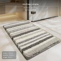 Bath Mat, Absorbent NonSlip Quick Dry Thickened Rug for Bathroom Entryway Moxun 61x92cm Shuxi Grey 44x76cm gray