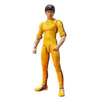 14cm Yellow Jumpsuit Kung Fu Bruce Lee Action Figure Model Toy Statue Desktop Decor Collection Joint Mobility Figure Fan Gifts yellow