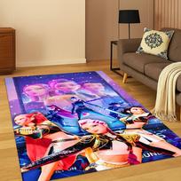 Kpop Demonas Medžiotojai Rumi Mira Zoey Muzika Animacinis Kilimas Kilimas Miegamojo Svetainės Sofos Namų Dekoras, Neslystantis Grindų Kilimėlis Dovana 80cm x 120cm