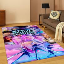 Kpop Demonas Medžiotojai Rumi Mira Zoey Muzika Animacinis Kilimas Kilimas Miegamojo Svetainės Sofos Namų Dekoras, Neslystantis Grindų Kilimėlis Dovana 80cm x 120cm