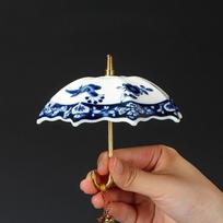Tradicinis arbatos sietelis skėtukas Keraminis mėlynas ir baltas porcelianinis arbatos filtras Biuras Only 1PC Umbrella white
