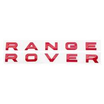 3D ABS Car Front Hood Emblem Badge Decal Letters Sticker for Range Rover DBBDX4 Logo For Range Rover Evoque Sport HSE SE V8 Accessories raudona