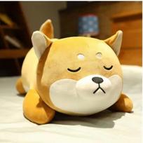 Cute Husky Shiba Inu Corgi Dog Plush Toy Stuffed Soft Animal Dog Pillow Christmas Gift Peluche Kawaii Present 35cm brown