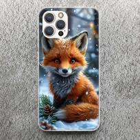 Animal Fox Phone Case For iPhone 13 12 Mini 11 Pro Max XS XR X Max 7 Plus 8 SE 6 6S 5 5S Soft Silicone Print Shell iPhone 8 gray