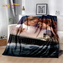 Filmo Titanikas Plakatas 3D Spausdintas Pledas, Minkštas Mesti Pledas Namams Miegamajam Lovai Sofai Piknikui Kelionei Biurui Poilsio Dangalas Vaikams 75x90cm gray
