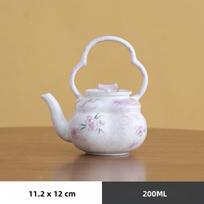 200ML Pure hand-painted Pink Rose Teapot  Women Tea Set Pumpkin Teapot Household Teapot Kungfu Tea Set Kettle gray