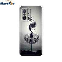 Dėklas Xiaomi 11T Pro Dėklas Xiaomi 11T Dangtelis Skaidrus Silikoninis Mielas Galinis Dangtelis Dėklai Minkštas Buferis xiaomi 11t 5g t11 Capa Xiaomi 11T Pro gray