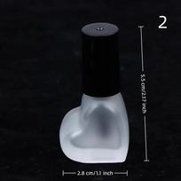 Matte Empty Glass Nail Polish & Nail Gel Bottles 5ml 8ml 10ml 15ml with Brush Refillable Blending Touch-up Container gray