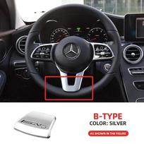 WUAHN1 C200 Skirta Mercedes-Benz Skirta AMG Logotipo Vairo Lipdukas Automobilio Emblemos Dangtelis Interjero Lipdukas Decal Skirta AMG Mercedes Benz GLC GLA gray