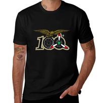 100 Anni Guzzi Marškinėliai Unisex Marškinėliai Grafiniai Marškinėliai Unisex Medvilniniai Marškinėliai M black