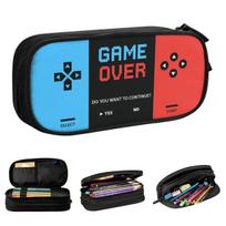 Video Game Gaming Controller Pencil Case Pencilcases Pen Holder for Student Big Capacity Bag School Supplies Cosmetic Stationery 21x10.5x5cm blue