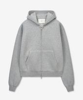 Tienjitiumeon W Sculpted Oversize Hoodie Zip-Up (Melange Gray) Tnts6E101G2 Melange Grey/100 gray