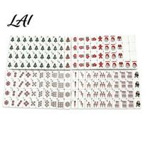 American Mahjong Set 160Pcs/Set Christmas Tiles 4 Layer Engraved Acrylic Tiles Kit Mah-Jong Lovers Beginners Gifts Lightweight white