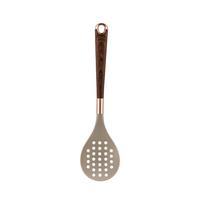 7 dalių silikoninių virtuvės įrankių rinkinys su laikikliu - Kepimo mentelė ir šaukštas buities įrankiai Large Slotted Spoon chaki