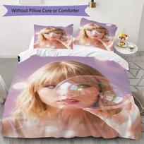 Taylor Swift Pattern Bedding uilt Set uilt Cover Pillowcase Home Decoration Birthday Gift (1 * duvet cover + 2 * pillowcase without core) 140x200cm