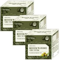 Extra Virgin Cold-Pressed Olive Oil Vegetable Capsules 100g, Spanish Mediterranean Picual Single Variety Cold-Pressed, 3 pcs, 60 Tablets